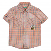 Βαμβακερό καρό πουκάμισο με σχέδιο Benetton 221839 