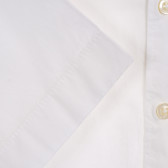 Βαμβακερό πουκάμισο με κοντά μανίκια, λευκό χρώμα Benetton 221900 2