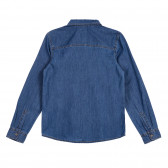 Βαμβακερό τζιν πουκάμισο, μπλε Benetton 221904 3