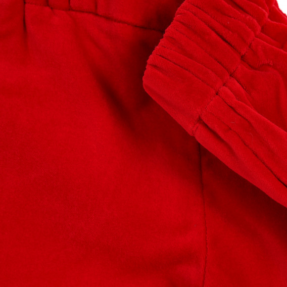 Βαμβακερό παντελόνι με ελαστική μέση, κόκκινο Benetton 221976 2