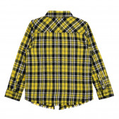 Βαμβακερό καρό πουκάμισο με τσέπη Benetton 221980 3