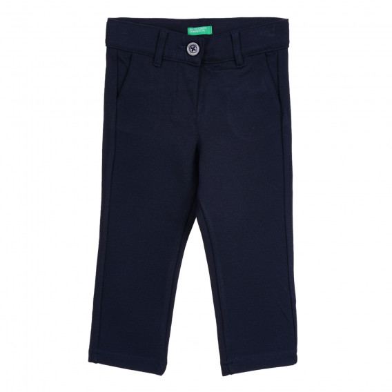 Παντελόνι με ασημί λεπτομέρειες, μπλε Benetton 221984 