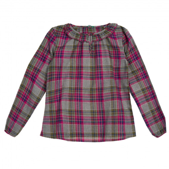 Βαμβακερή μπλούζα με μακριά μανίκια Benetton 221996 