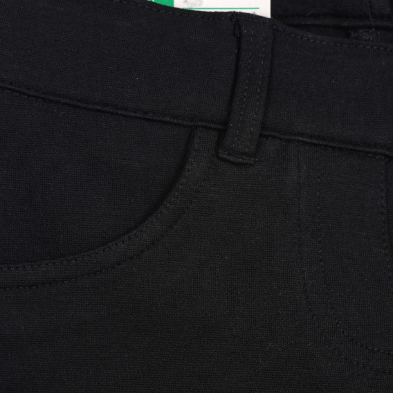 Ελαστικό παντελόνι τύπου Τσάρλεστον, μαύρο Benetton 222018 2