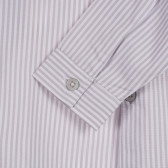 Βαμβακερό πουκάμισο σε λευκές και γκρι ρίγες για ένα μωρό Benetton 222024 2