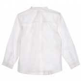 Βαμβακερό πουκάμισο με γιακά, λευκό Benetton 222028 3