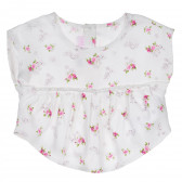 Μπλουζάκι με λουλουδάτο τύπωμα για μωρά ( κορίτσια ), λευκό Chicco 222073 