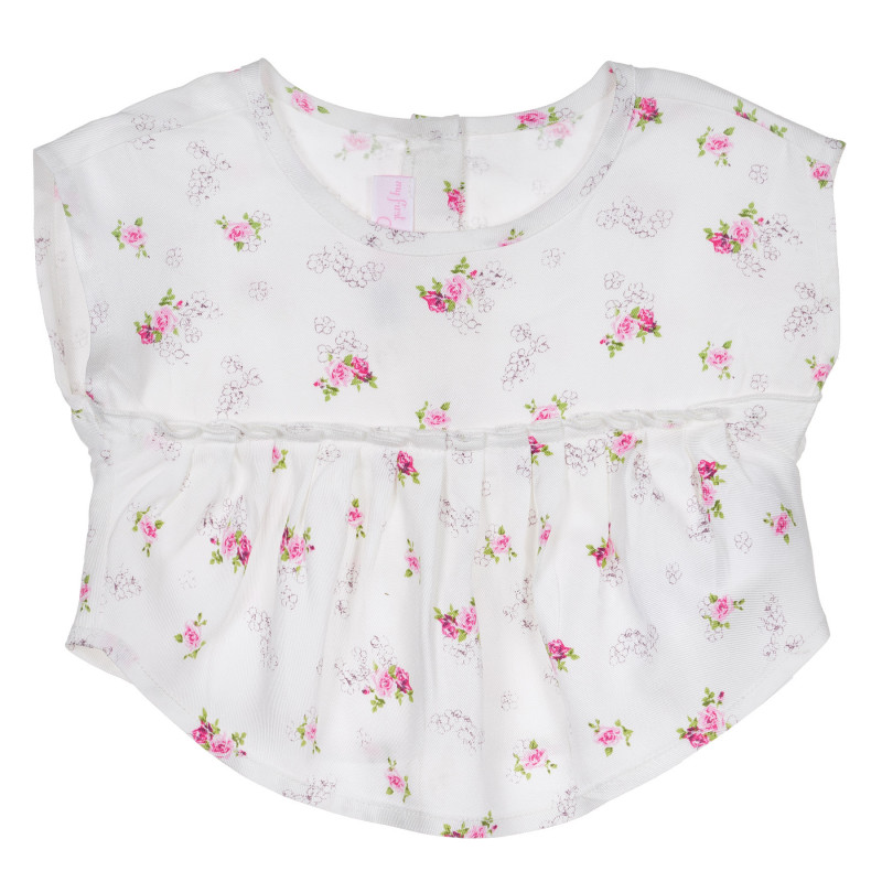 Μπλουζάκι με λουλουδάτο τύπωμα για μωρά ( κορίτσια ), λευκό  222073