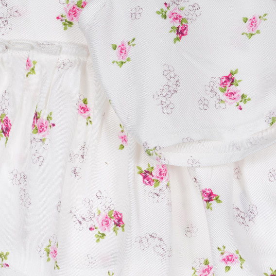 Μπλουζάκι με λουλουδάτο τύπωμα για μωρά ( κορίτσια ), λευκό Chicco 222075 3