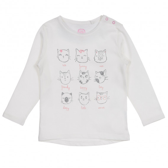 Μπεζ μπλούζα με διασκεδαστική εκτύπωση για ένα μωρό Cool club 222223 
