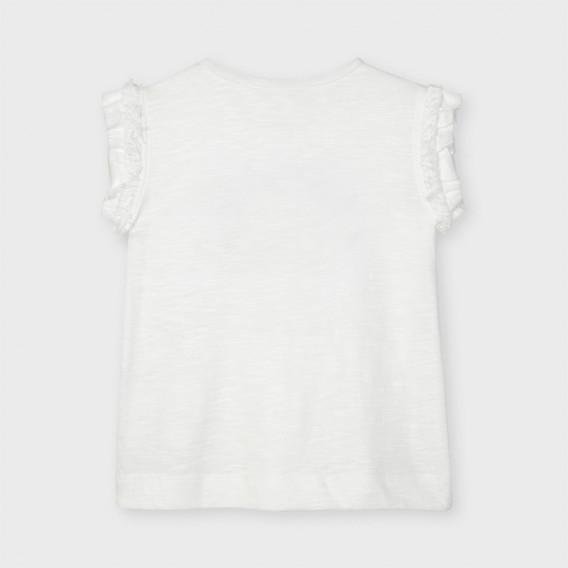 Βαμβακερό μπλουζάκι με σχέδιο, λευκό Mayoral 222487 2