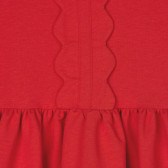 Κοφτό φόρεμα με σούφρες στα μανίκια, κόκκινο Mayoral 222584 3