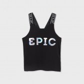 Μπλουζάκι με τη λεζάντα Epic, μαύρο Mayoral 222615 