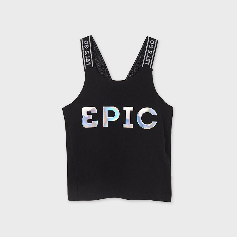 Μπλουζάκι με τη λεζάντα Epic, μαύρο  222615