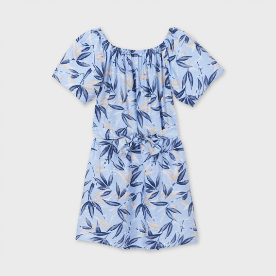Φόρεμα με ζώνη και λουλουδάτο τύπωμα, γαλάζιο Mayoral 222663 