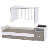 Trend Plus λευκό / ελαφρύ δρύινο κρεβάτι Lorelli 222761 2