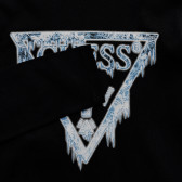 Μαύρη, μακρυμάνικη, βαμβακερή μπλούζα με το λογότυπο της μάρκας ,για αγόρι Guess 223386 3