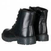 Χειμερινές μπότες με κορδόνια και φερμουάρ, μαύρο Benetton 223577 2