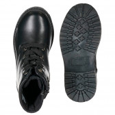 Χειμερινές μπότες με κορδόνια και φερμουάρ, μαύρο Benetton 223578 3