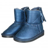 Χειμερινές μπότες με περιθώριο, μπλε Benetton 223579 