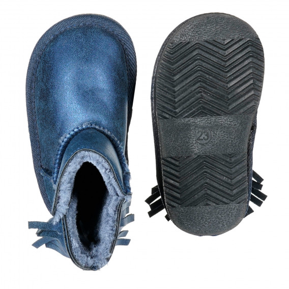 Χειμερινές μπότες με περιθώριο, μπλε Benetton 223581 3