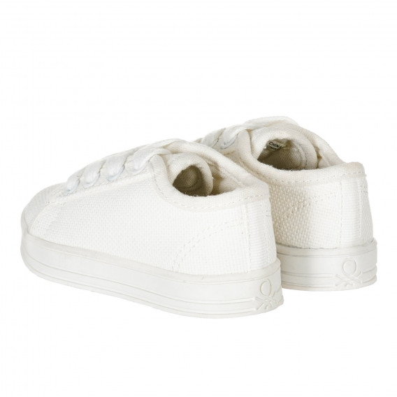 Υφασμάτινα πάνινα παπούτσια, λευκό Benetton 223599 2