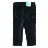Βελούδο παντελόνι για μωρά, μαύρο Benetton 223840 4