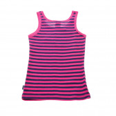 Ριγέ μπλουζάκι με χοντρά λουράκια, σε ροζ και μπλε χρώμα SCHIESSER 223903 2