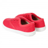 Υφασμάτινα πάνινα παπούτσια χωρίς κορδόνια για μωρά, κόκκινα ZY 224009 2