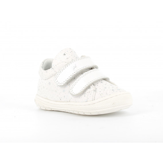 Πάνινα παπούτσια με μπροκάρ για μωρά, λευκό PRIMIGI 224075 