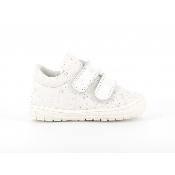 Πάνινα παπούτσια με μπροκάρ για μωρά, λευκό PRIMIGI 224076 2