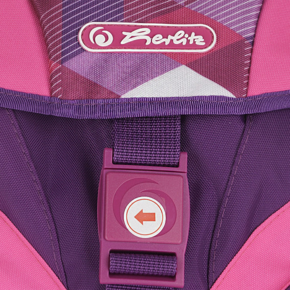 Ροζ και μοβ σακίδιο με τσάντα και μολύβι, για κορίτσι Herlitz 224111 3