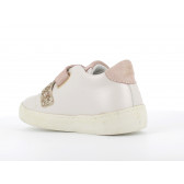 Δερμάτινα πάνινα παπούτσια με καρδιά brocade, ροζ PRIMIGI 224166 3