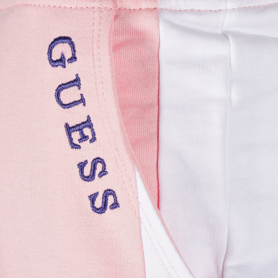Βαμβακερό αθλητικό παντελόνι σε ροζ και μπλε χρώμα Guess 224331 3