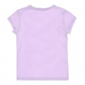 Βαμβακερό μπλουζάκι με τυπωμένο μπροκάρ για μωρά, μωβ Benetton 224433 4