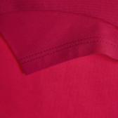 Βαμβακερό μπλουζάκι με το λογότυπο της μάρκας για ένα μωρό, σκούρο ροζ Benetton 224440 3