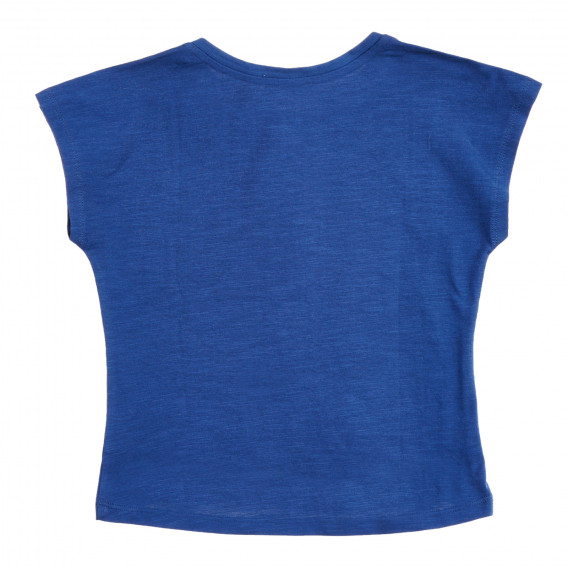 Βαμβακερό μπλουζάκι με λουλουδάτη εκτύπωση για μωρό, μπλε Benetton 224461 4