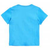 Βαμβακερό μπλουζάκι με τύπωμα για μωρό, σε μπλε χρώμα Benetton 224469 4