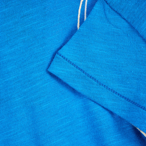 Βαμβακερό μπλουζάκι με καρδιά και επιγραφή για μωρό, μπλε Benetton 224484 3