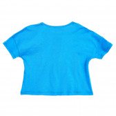 Βαμβακερό μπλουζάκι με καρδιά και επιγραφή για μωρό, μπλε Benetton 224485 4