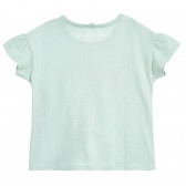 Βαμβακερό μπλουζάκι με κορδέλα για ένα μωρό, σε χρώμα μέντας Benetton 224501 4