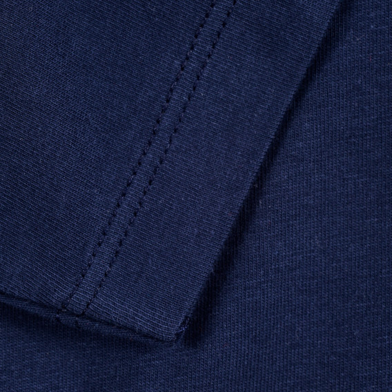 Βαμβακερό μπλουζάκι με το λογότυπο της μάρκας σκούρο μπλε Benetton 224504 3
