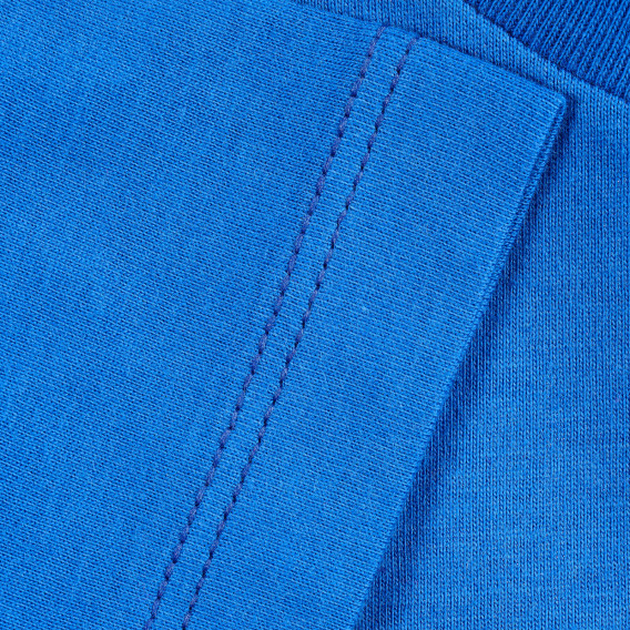 Βαμβακερό μπλουζάκι με το λογότυπο της μάρκας σε μπλε χρώμα Benetton 224520 3