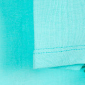 Βαμβακερή μπλούζα με κοντά μανίκια και μπρόκ καρδιά, μπλε Benetton 224535 3