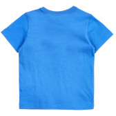 Βαμβακερό μπλουζάκι με το λογότυπο και το εμπορικό σήμα, μπλε Benetton 224564 4