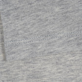Βαμβακερή μπλούζα με κοντά μανίκια και επιγραφή, γκρι Benetton 224575 3