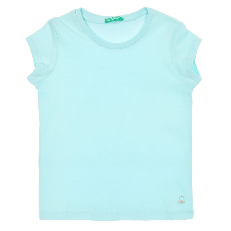 Βαμβακερό μπλουζάκι με το λογότυπο της μάρκας, ανοιχτό μπλε  224609