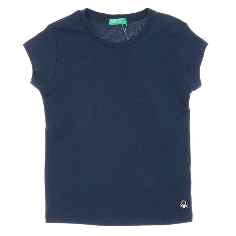 Βαμβακερό μπλουζάκι με το λογότυπο της μάρκας, σκούρο μπλε  224624