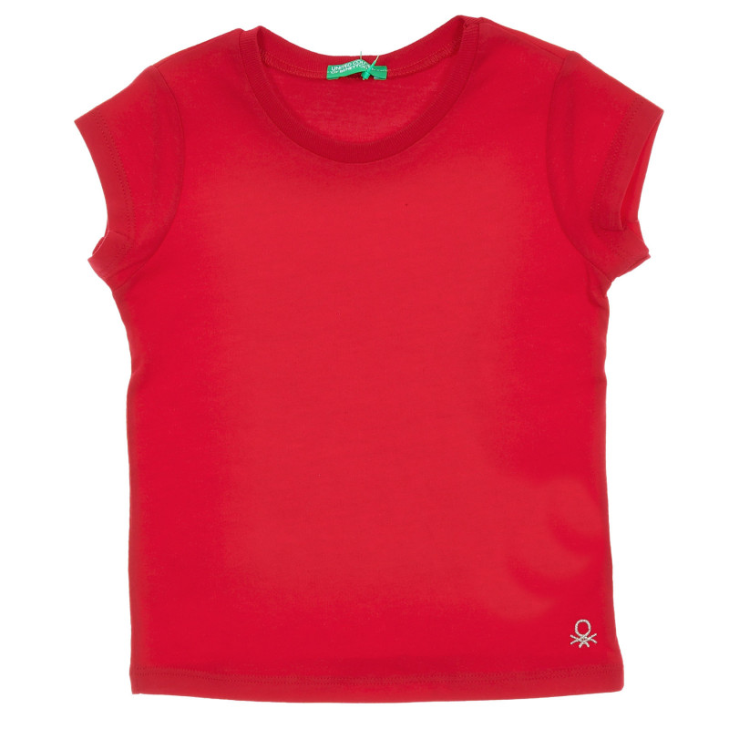 Βαμβακερό μπλουζάκι με το λογότυπο μάρκας για ένα μωρό, κόκκινο  224628