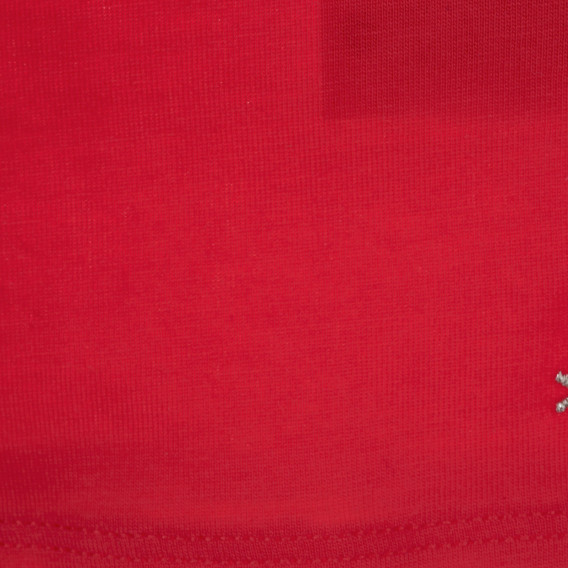 Βαμβακερό μπλουζάκι με το λογότυπο μάρκας για ένα μωρό, κόκκινο Benetton 224629 2